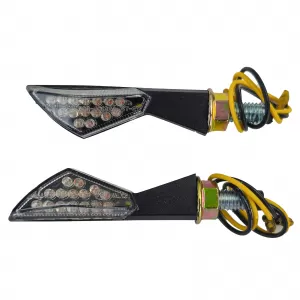 Universal motorcycle chrome LED indicator set TWIST with E-mark