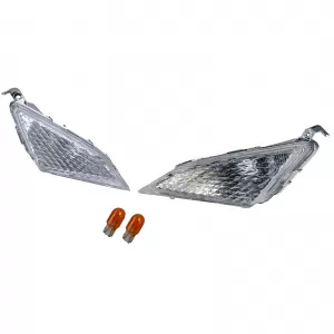 Motorcycle Front Turn Signal Pair White for Yamaha Majesty 250 2000-2003