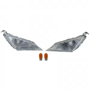 Motorcycle Front Turn Signal Pair White for Yamaha Majesty 250 2000-2003