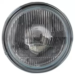 Motorcycle Universal 7" H4 Headlight Chrome Custom Style E-Approved