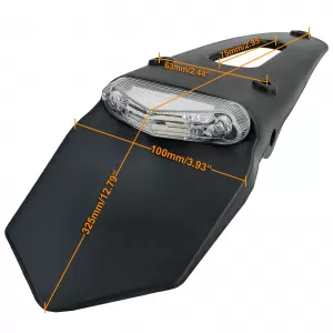 Motorcycle LED taillight license plate holder for Enduro Cross Sumo E-mark