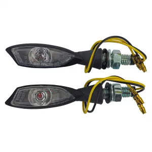 Universal motorcycle clear glass LED indicator set MORELLA with E-mark