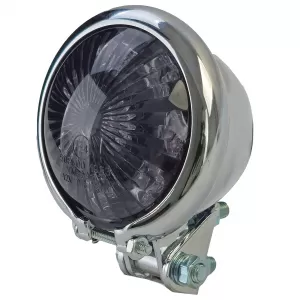 Universal motorcycle LED tail light Bates style smoke chrome with E-mark