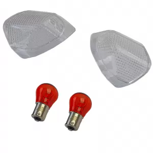 Motorcycle Rear Turn Signal Lenses Clear for Kawasaki ZZR400 93-03 ZZR600 93-08