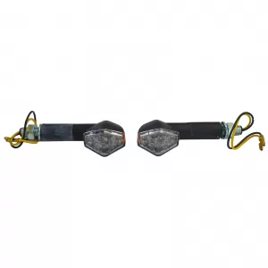 Universal Motorcycle Clear Glass LED Indicator Set TYPHOON with E-mark