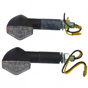 Universal Motorcycle Clear Glass LED Indicator Set TYPHOON with E-mark