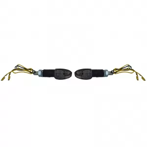 Motorcycle LED Mini Turn Signal LIZZARD Black Smoked Glass Mini Indicator + E-Mark