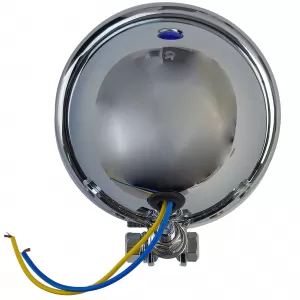 Universal clear glass H3 motorcycle headlight chrome steel housing with E-mark