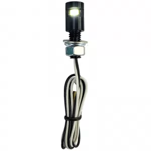 Motorcycle LED License Plate Light Mini Black Aluminum Universal