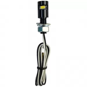 Motorcycle LED License Plate Light Mini Black Aluminum Universal
