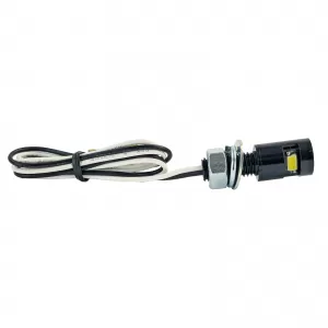 Motorcycle LED License Plate Light Mini Black Aluminum Universal