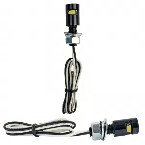 Motorcycle LED License Plate Light Mini Black Aluminum Universal