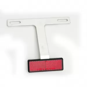 Universal motorcycle aluminum license plate holder with reflector