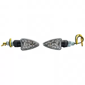 Motorcycle LED Mini Indicators Arrow Style Custom Mini Indicators Black + E-Mark