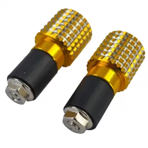 Motorcycle Universal CNC Aluminum Handlebar Ends Handlebar Weights Gold 7/8" 6mm