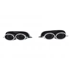 image-6-Exhaust Muffler Tips Ornaments suitable for VW Golf 7 7.5 (2012-2020) R Design Chrome