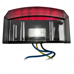 Motorcycle LED taillight brake light universal Boston style custom smoke E-approved