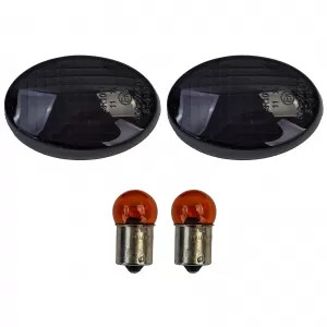 Tinted indicator lenses including bulbs for Yamaha MT03 with E-mark