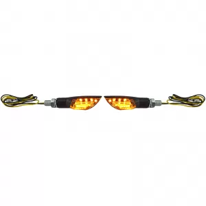 Motorcycle LED Mini Indicators Universal Mini Turn Signals Black with E-Mark