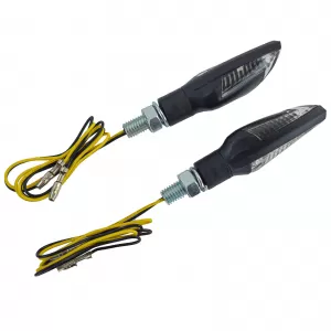 Motorcycle LED Mini Indicators Universal Mini Turn Signals Black with E-Mark