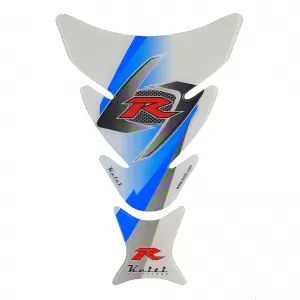 Motorcycle Tank Sticker Tankpad Race White Blue for Suzuki Honda KTM Yamaha
