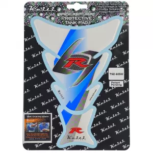 Motorcycle Tank Sticker Tankpad Race White Blue for Suzuki Honda KTM Yamaha