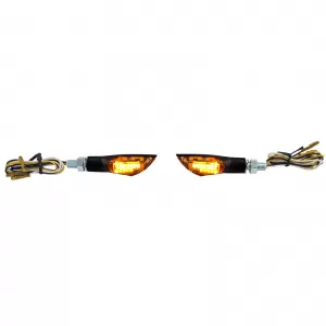 Motorcycle LED Universal Turn Signal Dual + Position Light Black with E-Mark