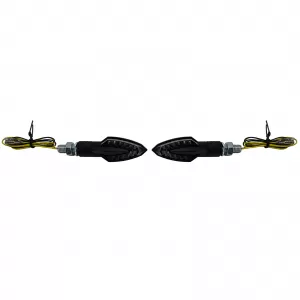 Motorcycle LED Mini Turn Signals Universal Mini Indicators Black Smoke with E-Mark