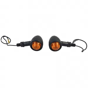 Universal motorcycle indicator set NEW BULLET with yellow lens with E-mark