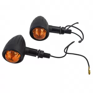 Universal motorcycle indicator set NEW BULLET with yellow lens with E-mark
