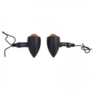 Universal motorcycle indicator set NEW BULLET with yellow lens with E-mark