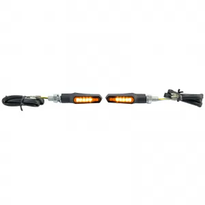 Motorcycle LED Mini Turn Signals and Position Light Shark Black Smoke with E-Mark