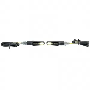 Motorcycle LED Mini Turn Signals and Position Light Shark Black Smoke with E-Mark