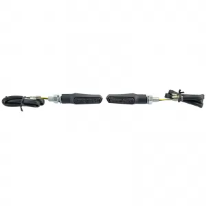 Motorcycle LED Mini Turn Signals and Position Light Shark Black Smoke with E-Mark