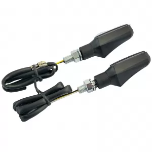 Motorcycle LED Mini Turn Signals and Position Light Shark Black Smoke with E-Mark
