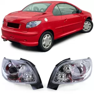 image-7-Kristály h hátsó lámpák króm Peugeot 206 CC Coupe Cabrio 00-08