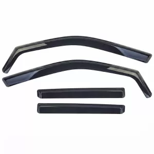 Wind deflector rain deflector 4-piece black tinted for Skoda Fabia 2014-2021