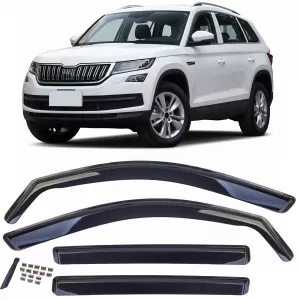 image-38-Légterelő esővédő 4 részes készlet fekete sötétített Skoda Kodiaq 2017-2023