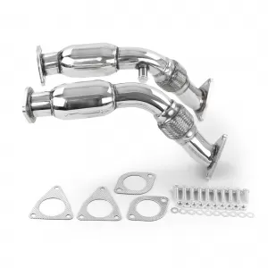 Tubo di sostituzione downpipe in acciaio inox Motorsport adatto per Nissan 370Z 2009-2020-image-6259090