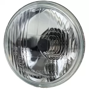 4" 10cm headlight insert H4 ribbed E-approved 12V universal motorcycle