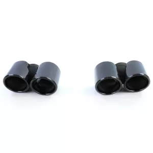 Terminali di scarico a doppio tubo neri adatti per Porsche 911 991.1 11-15 3.4 350CV-image-6259145