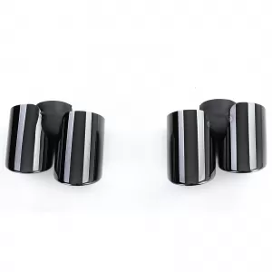 Terminali di scarico a doppio tubo neri adatti per Porsche 911 991.1 11-15 3.4 350CV-image-6259146