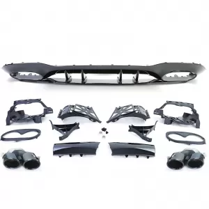 Sport Diffusore posteriore con terminali neri adatto per Mercedes A Classe V177 19-25-image-6259223
