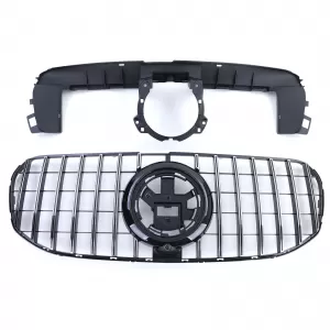 Griglia del radiatore sportiva nera lucida in cromo adatta per Mercedes GLS X167 dal 2019-image-6259234