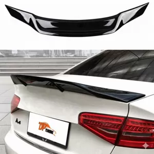 image-17-A4 B8 R Style spoiler zongoralakk fekete ABS / 2009-2016