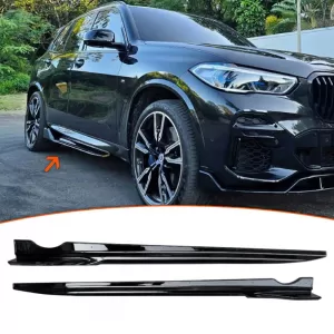 image-60-BMW X5 G05 küszöb spoiler alsó toldat, zongoralakk fekete, ABS, 2018-tól