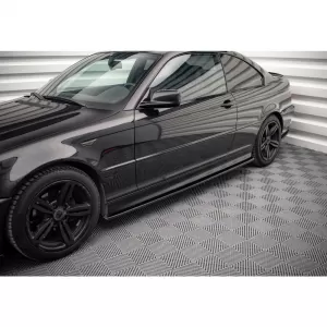 image-39-BMW E46 MAX küszöb spoiler alsó toldat, zongoralakk fekete, vákuumozott műanyag / 1997-2006
