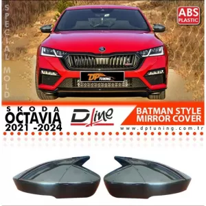 image-13-Skoda Octavia Mk4 Batman tükörborítás, zongoralakk fekete / 2021-2024