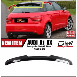 image-47-Audi A1 8X hátsó tetőspoiler, zongoralakk fekete ABS / 2010-2017 (4 ajtós)