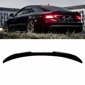 image-59-Audi A7 C7 hátsó csomagtér spoiler zongoralakk fekete ABS / 2012-2018
